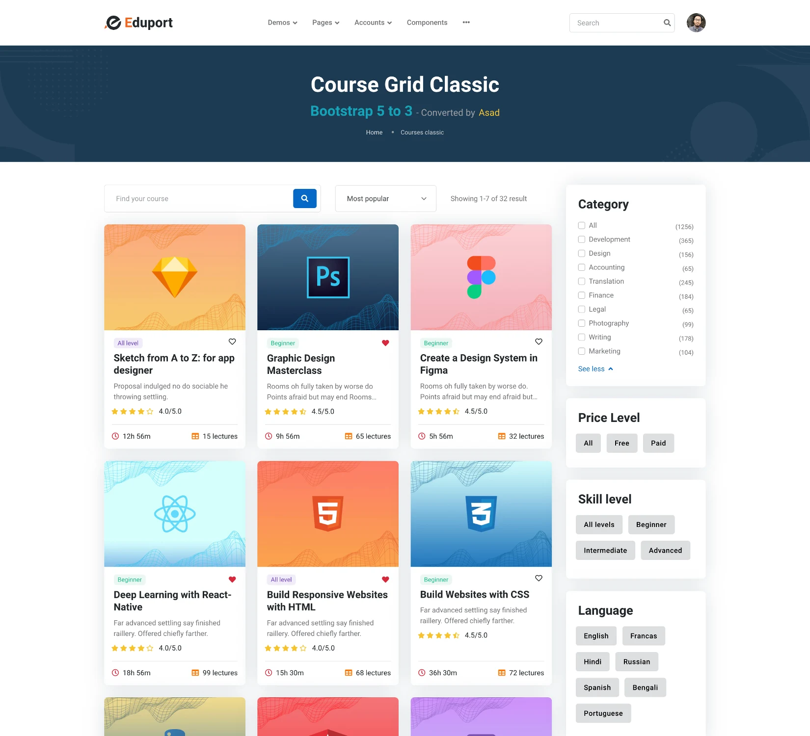 Eduport Bootstrap Template